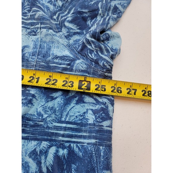 Tommy Bahama Blue Floral Shirt Mens 2XL Button Rayon Hawaiian - Picture 7 of 7